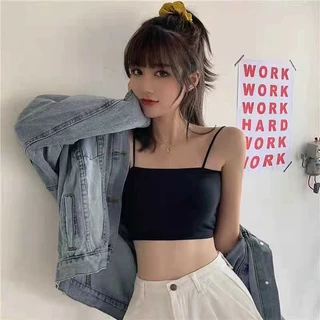 เสื้อในผู้หญิง รุ่น สปอร์ตบรา สายเดี่ยวแบบครึ่งตัว ผ้านิ่มเด้ง หลากสี สินค้าพร้อมส่ง