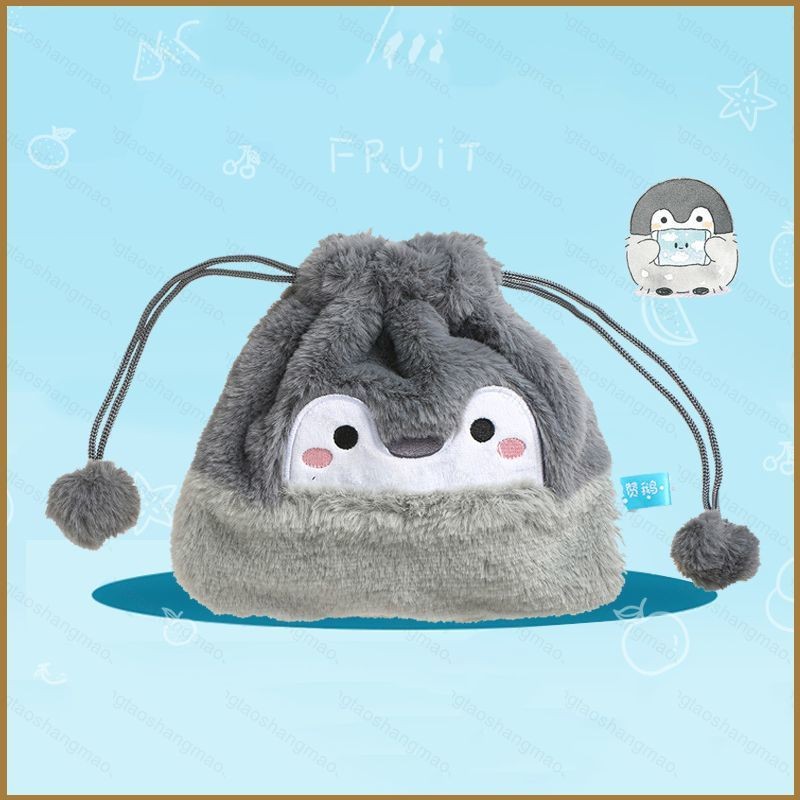 YT5 ญี่ปุ่น Koupen Chan กระเป๋าใส่เหรียญตุ๊กตาของขวัญสําหรับสาวน่ารัก Penguin Tie กระเป๋าเครื่องสําอ
