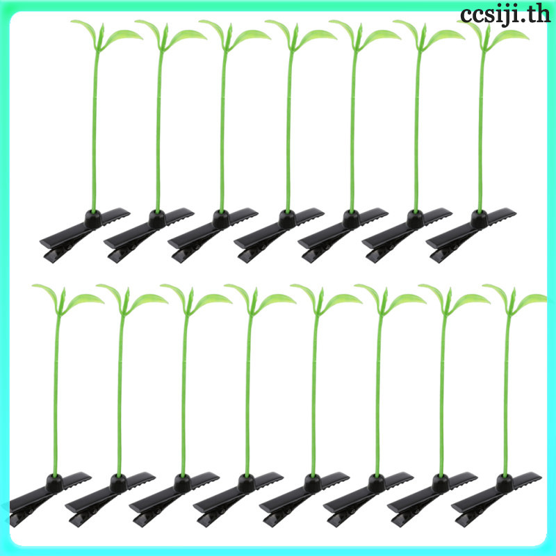 💚 40pcs  คลิปผมต้นอ่อน สไตล์พืช เบาสบายศีรษะ เครื่องประดับผมสำหรับเด็กหญิง คลิปผมน่ารัก Bean Sprout Hair Clips Plant Style Accessories