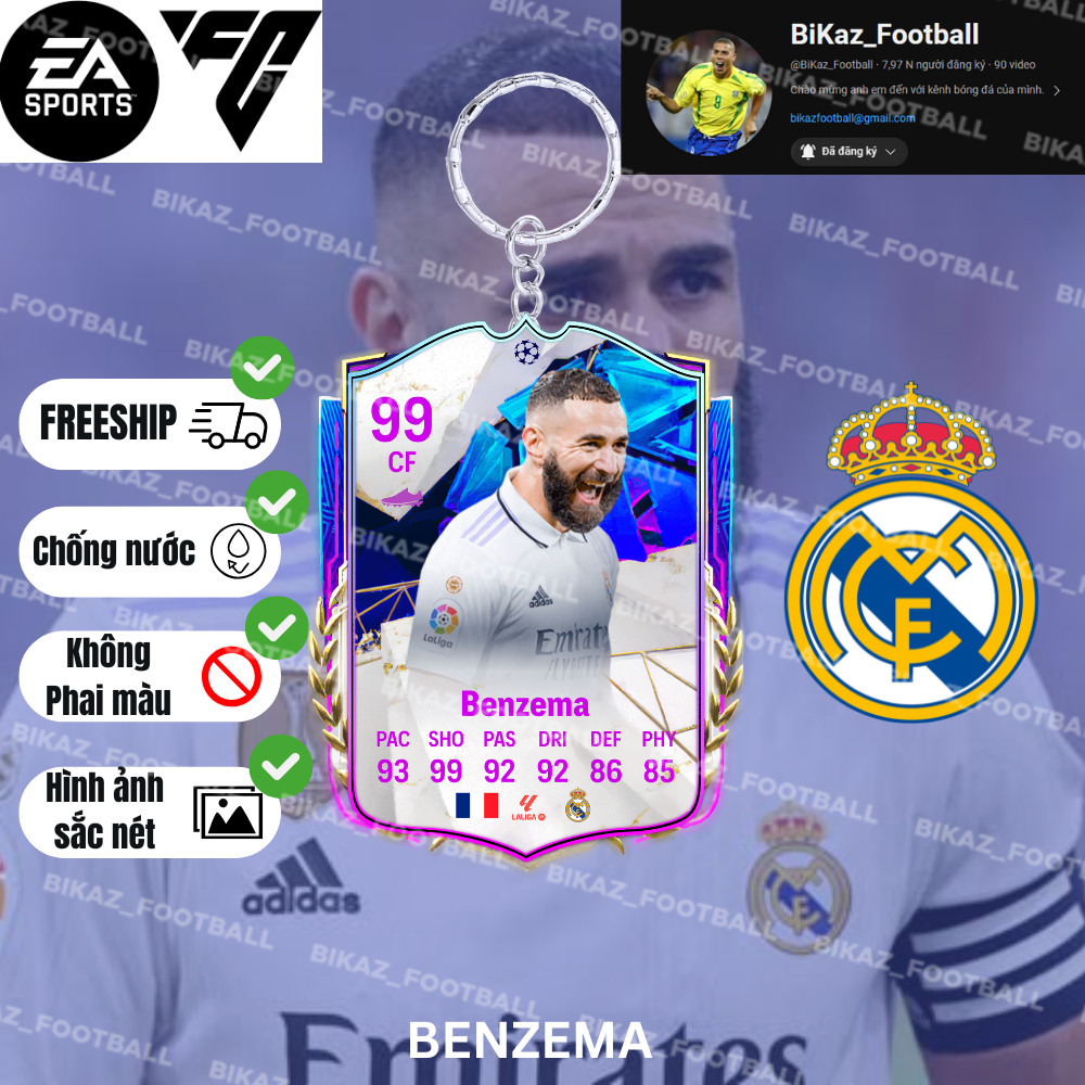 PLAYER KEYCHAIN - REAL MADRID