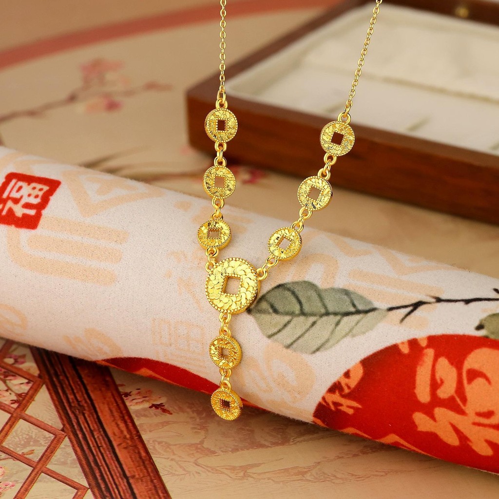 สร้อยคอเหรียญทองแดงน้ำแข็งบด Bafanglai Cai Design สไตล์หรูหรา เหมาะกับทุกโอกาส