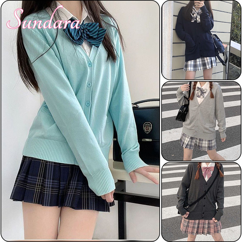 เสื้อสเวตเตอร์คอกวีทรงเรียบง่าย สำหรับผู้หญิง ดีไซน์หลวม สบาย เหมาะกับฤดูใบไม้ผลิและฤดูใบไม้ร่วง