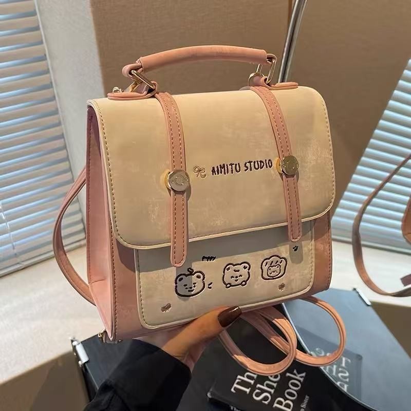 Amy Rabbit Female Bag Simple Niche Fashion Casual Texture Portable Backpack 11.19