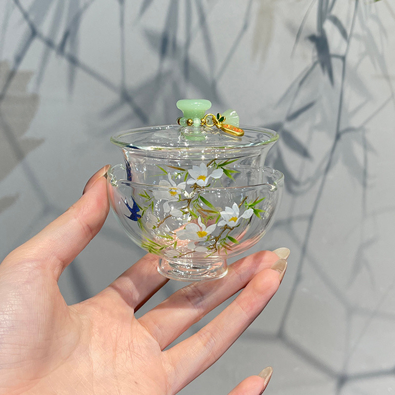 [คลังสินค้าพร้อม] MJshop Summer Fresh High Borosilicate Glass Tea Set Anti-Scalding
