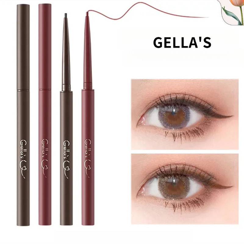 GELLAS ปากกาอายไลเนอร์ ลงสีง่าย กันน้ำ ไม่เลอะ