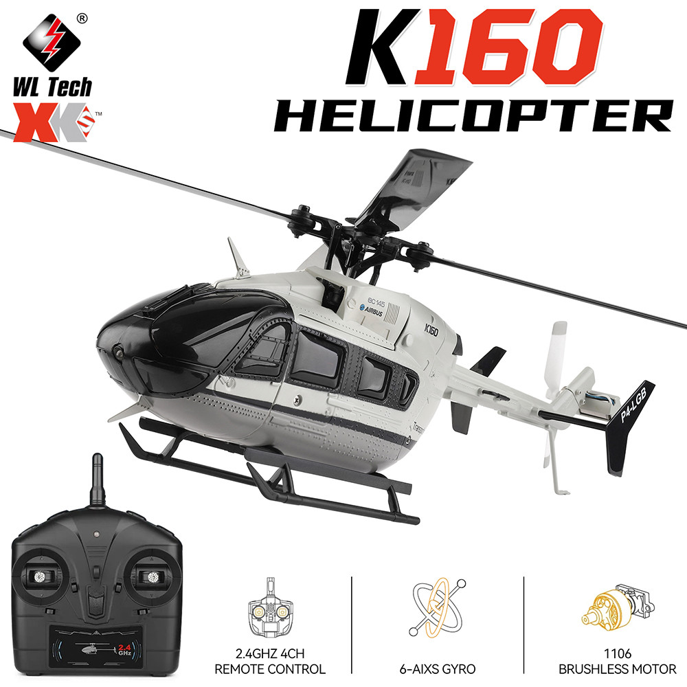 WLtoys K160 RC เฮลิคอปเตอร์ EC-145 Brushless 4CH เครื่องบินจําลองรีโมทคอนโทรลเครื่องบินของเล่นสําหรั