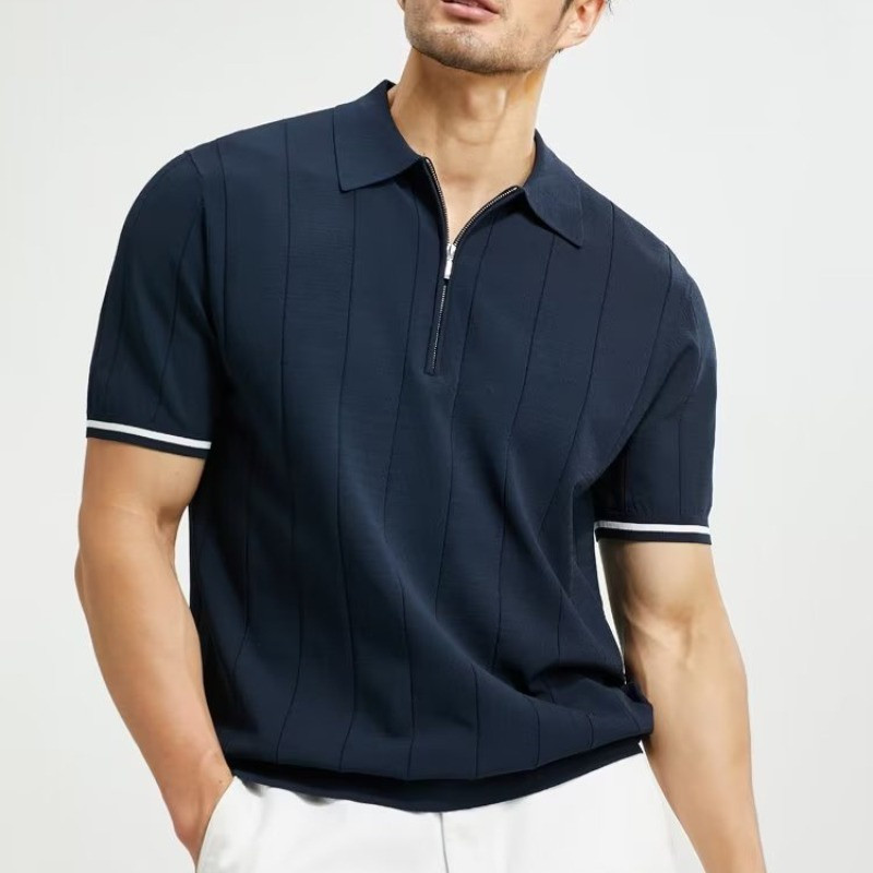 EERSHENSHI เสื้อโปโลแขนสั้นผู้ชายฤดูร้อนใหม่อินเทรนด์เรียบง่ายอินเทรนด์