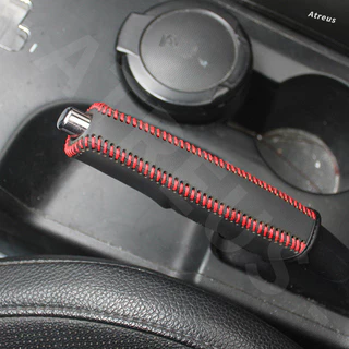 Toyota ปลอกหุ้มเบรคมือสําหรับรถยนต์ ปลอกหุ้มลูกบิดรถยนต์ หนังเทียม ปลอกหุ้มเบรคมือ กันลื่น ครอบเบรคมือ สำหรับ Toyota Fortuner Camry Hilux Revo Yaris ATIV Yaris Cross Veloz Prius Innova Hiace