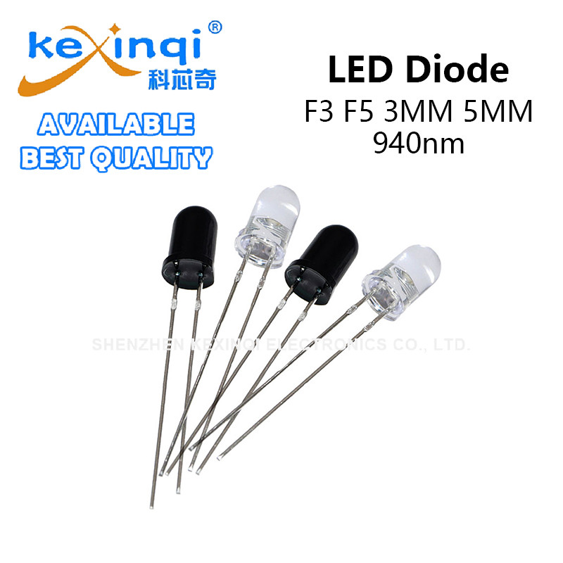 (20 ชิ้น) IR333C-A PT333-3B IR333 IR333C PT333 DIP 5 มม.940nm LED อินฟราเรด Emitter IR ตัวรับสัญญาณไดโอด