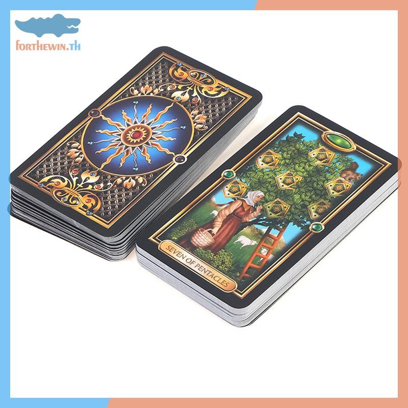 Forthewin Easy Gilded Tarot เกมกระดานภาษาอังกฤษทํานายเกม multiplayer เกม th