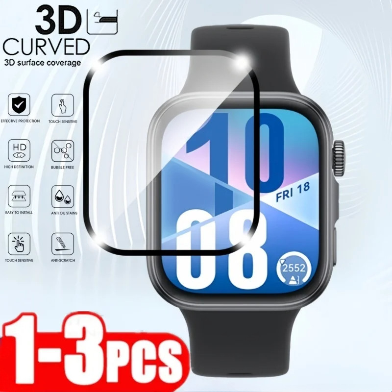 Huawei WatchFit Fit4 Fit3 Fit2 1-3 ชิ้น 3D HD Black Edge ฟิล์มกระจกนิรภัยสําหรับ Huawei Watch Fit 4 Pro Mini ใหม่ Elegant 3 2 Anti Scratch Anti Blue Light สมาร์ทนาฬิกาป้องกันหน้าจอ