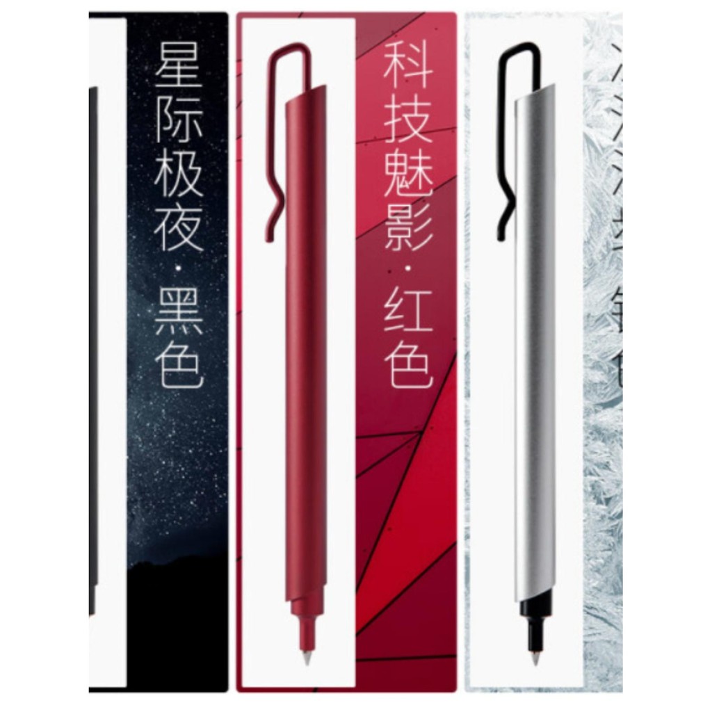คาโก้ ไครุย ปากกาเจลโลหะกด ลายเซ็น สีดํา 0.5 มม. 3 สี
