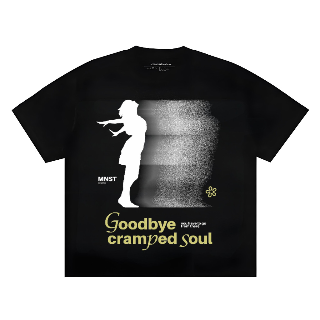 เสื้อยืด Mnst สีดํา Goodby-5725