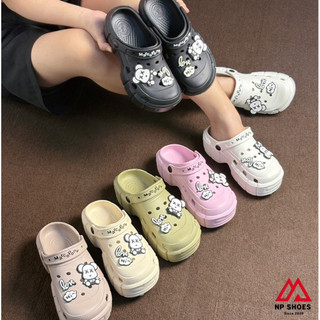 รองเท้าแตะแบบสวมหัวโต ผู้หญิง 36-40มีตัวติดการ์ตูน มีหลายสี รองเท้าหัวโตมาโคร