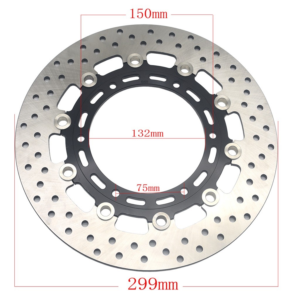 299 มม.ดิสก์เบรกหน้าโรเตอร์สําหรับ YAMAHA XV1900 2006-2008 XV1700 2003-2005 XVS1300 A 2007-2016 XJR1300 XJR 1300 SP 19999-2016