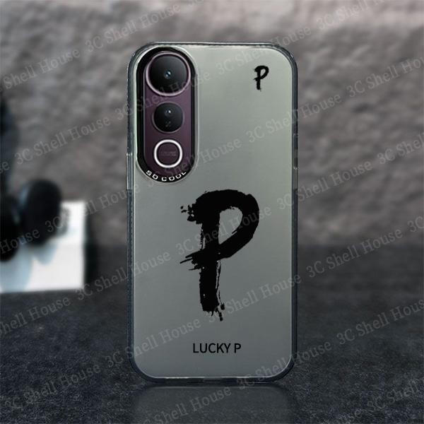 สำหรับ Vivo V60 V50 V40 เคส Vivo V40 Pro เคส Vivo V50 Lite เคสโทรศัพท์กันกระแทก เคสโทรศัพท์แบบด้านลายตัวอักษร Lucky Letter เคสโทรศัพท์แบบแข็ง - รูปที่ 5