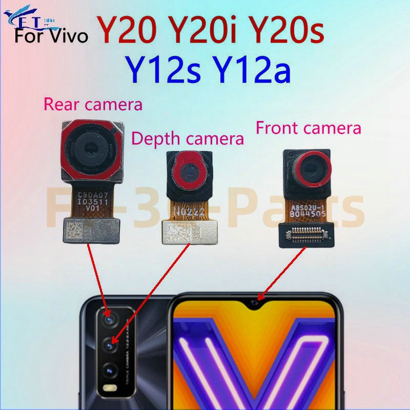 สําหรับ ViVO Y20 Y20i Y20S Y12s Y12a ด้านหน้า Facing กล้องกลับกล้อง Flex เปลี่ยนชิ้นส่วน
