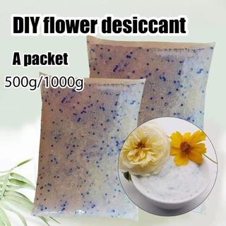 ของมาใหม่！ซิลิก้าทราย 1000g ทรายอบดอกไม้แห้ง มาลัยบ่าวสาว Silica gel สารกันชื้น