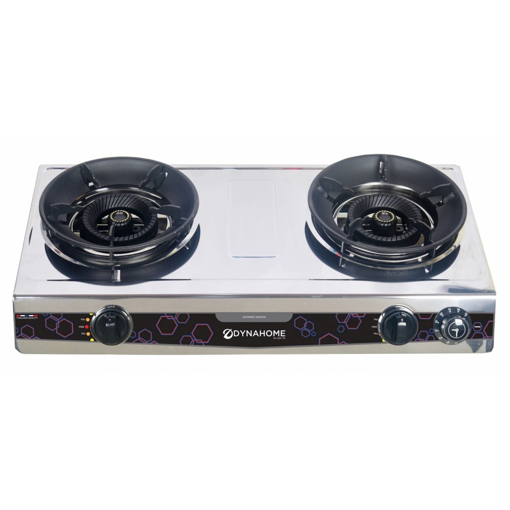 LOCAL789 DYNAHOME เตาแก๊สสแตนเลสแบบตั้งโต๊ะ 2 หัวเตา มี TIMER DH-229-TM ร้านอยู่ในไทย