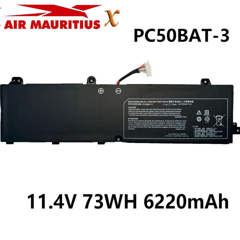 3ICP6 System76/64/115 11.4V 73Wh 6220MAh แบตเตอรี่สำหรับ Clevo PC50DN2 PC50S Eurocom PC50BAT-3 ORYX 