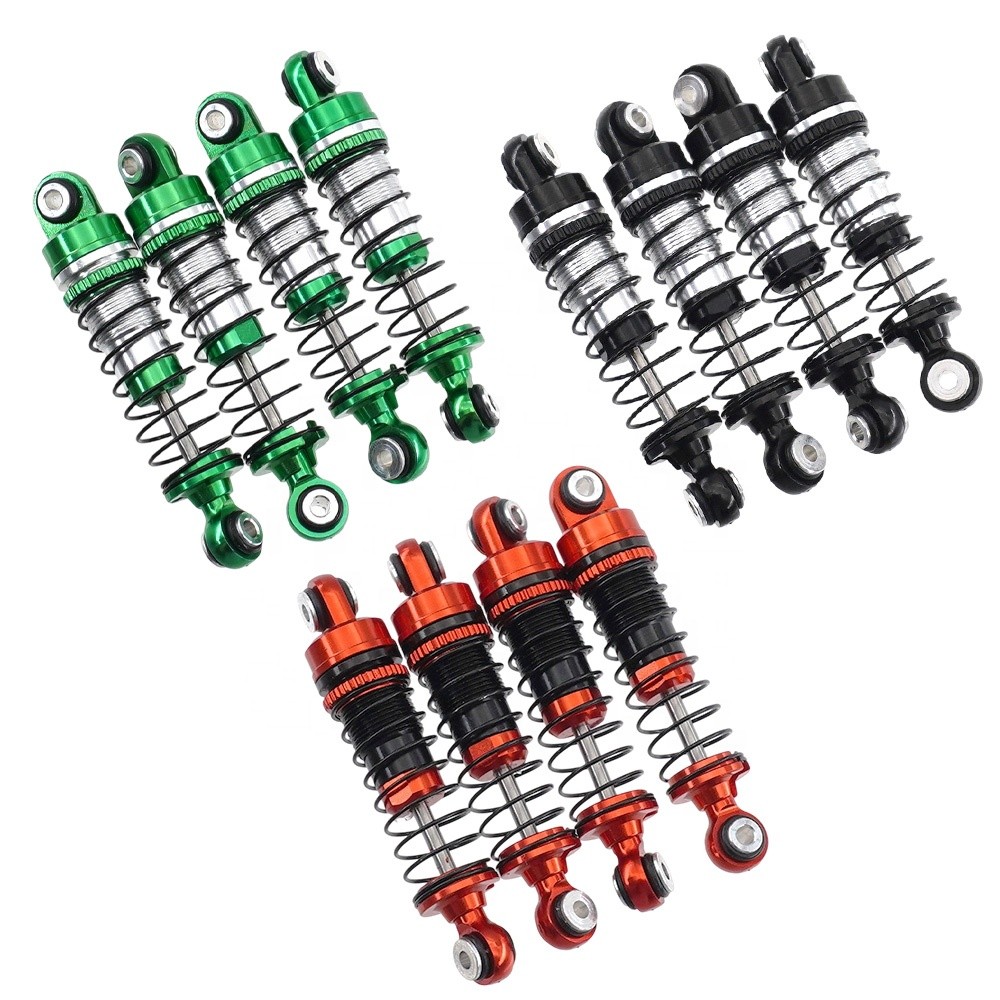 โช้คอัพอลูมิเนียมอัลลอยด์ 4 ชิ้นสําหรับ FMS LC80 1/18 RC รถอัพเกรด