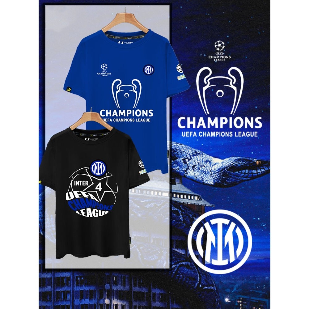 2025 Inter Milan, Inter Milan, UEFA Champions League Winners' Day 4 Football Fan Uniform Short sleev