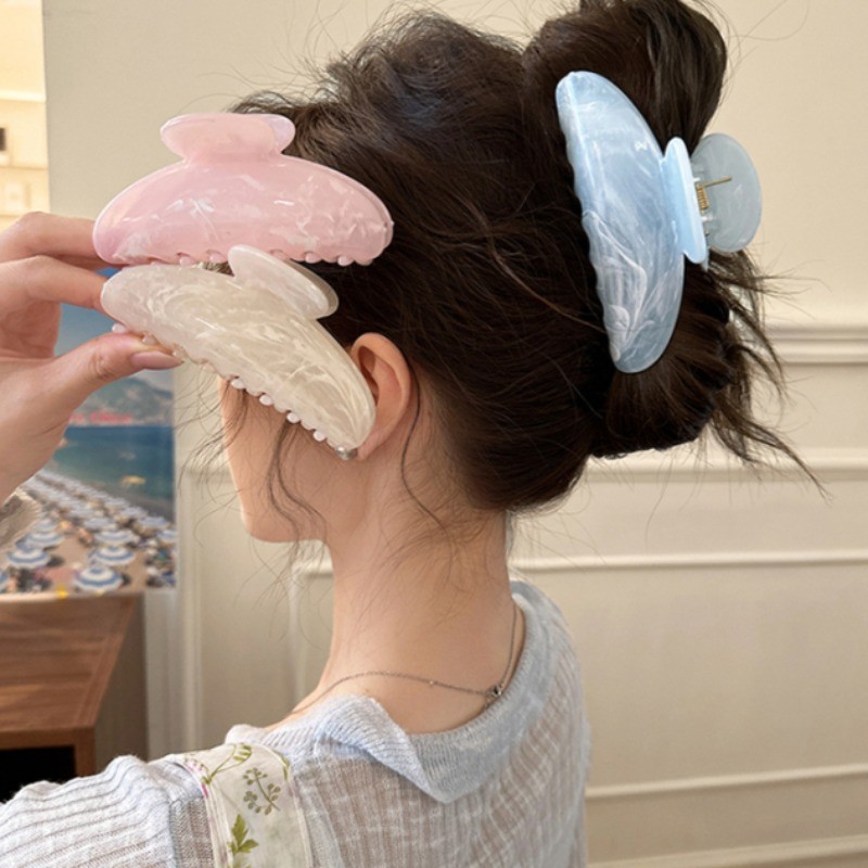 Chines Lucky Hairpin Shell-Shape Grips คลิป Barrettes อุปกรณ์เสริม