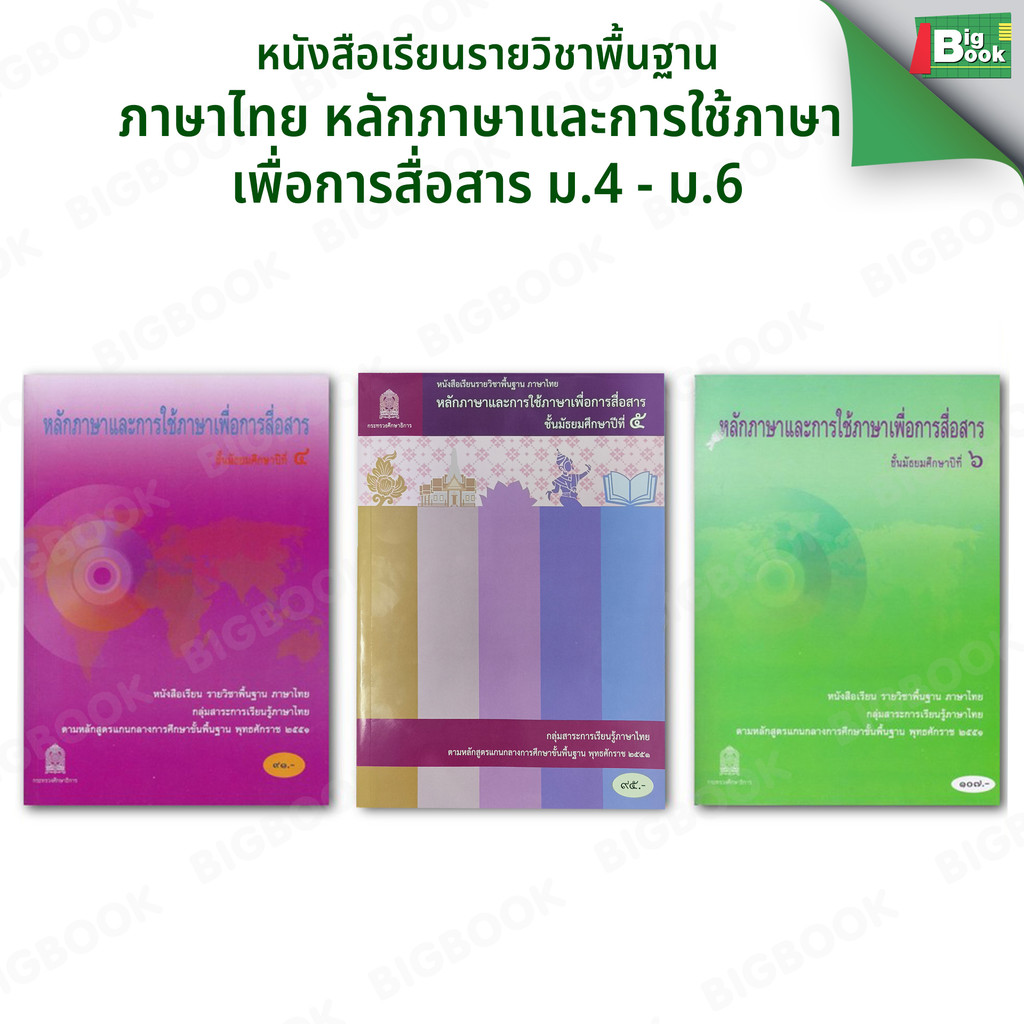 หนังสือเรียน ภาษาไทย หลักภาษาและการใช้ภาษาเพื่อการสื่อสาร ม.4 ม.5 ม.6 (สสวท.)