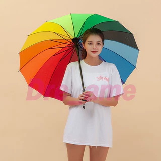 ร่มกันUV ร่มพับขนาดใหญ่ พับได้ กันฝนได้มากถึง 3 คน ขนาดใหญ่สีรุ้ง Umbrella กันแดด ร่มกันฝน กันยูวี 110*78ซม กันฝน