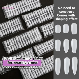 <DBFl-t> 300 ชิ้น/ถุงเล็บปลอมเคล็ดลับ Matte Coverage โปร่งใสเล็บปลอมเคล็ดลับเจล Extension Diy ฝึกเล็บเครื่องมือใหม่
