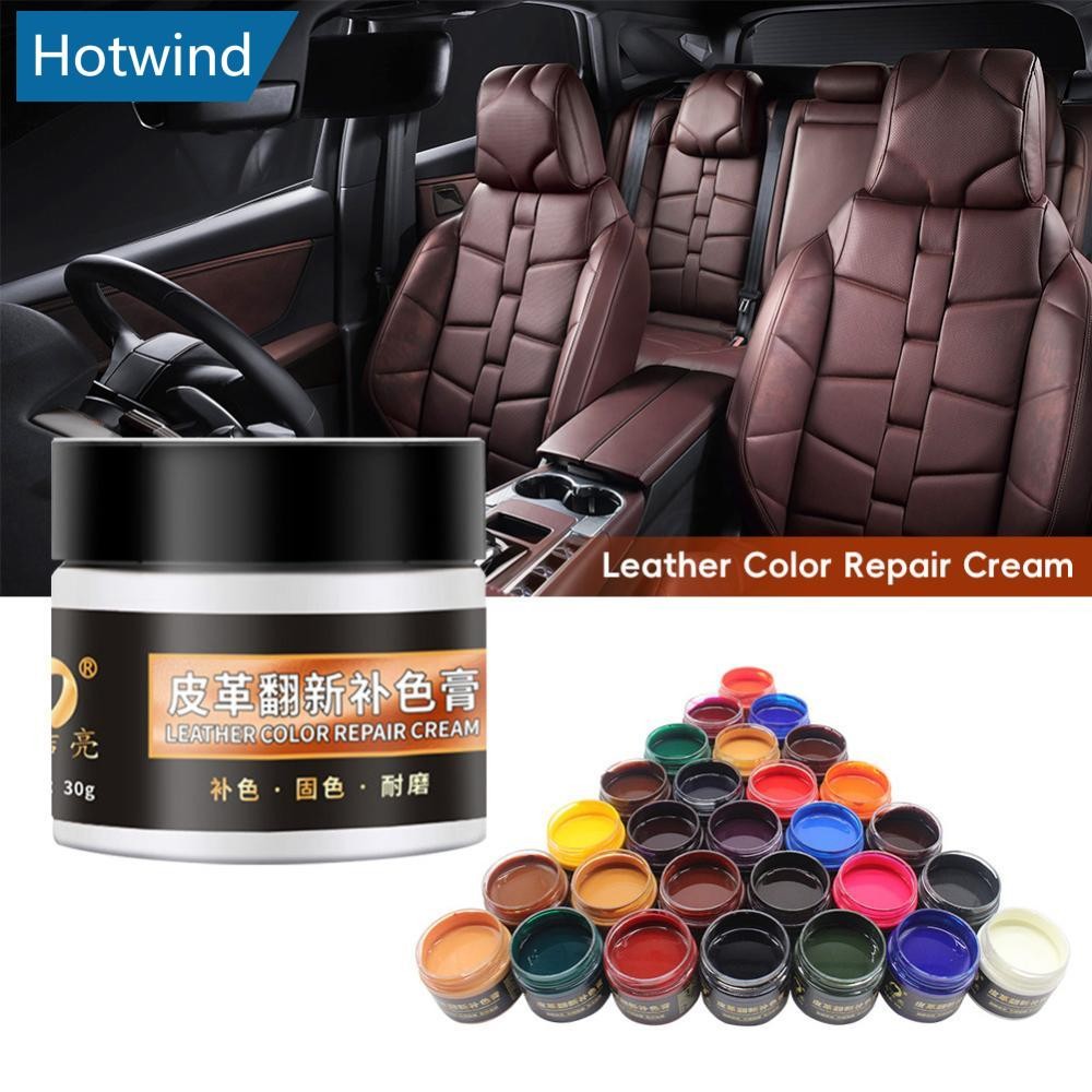 HW 30g Auto Car Seat หนังสี Care ไวนิลชุดซ่อมทําความสะอาดสําหรับที่นั่งโซฟาหนังซ่อมเสื้อหลุม Scratch