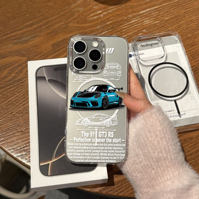 🫧GOOD🫧แหวนแม่เหล็กสีดำโปร่งใสแบบบางสำหรับ iPhone 15 11 16 14 12 13 16PRO 14PRO 11PROMAX 14PLUS 16PLUS เคส iPhone