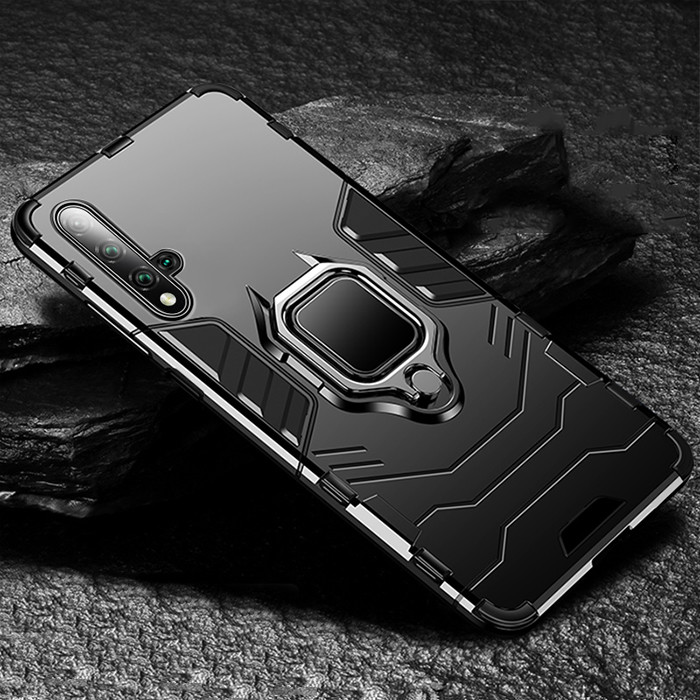 HUAWEI NOVA 2I / 3I / 5T HARDCASE ARMOR SLIM FIT IRING CASE TRANSFORMER STANDING PHONE