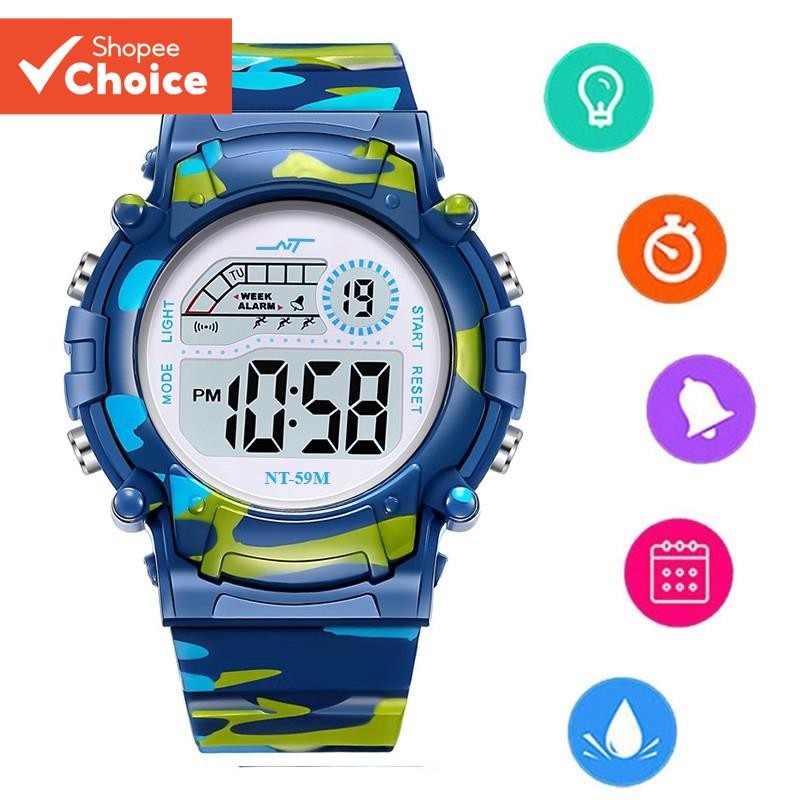 Camo Kids นาฬิกาดิจิตอลสําหรับเด็ก เด็กชายและเด็กหญิง กันน้ํา Unisex สําหรับกีฬากลางแจ้ง