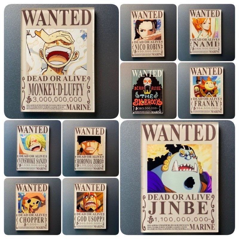 25 ชิ้น One Piece Wanted แม่เหล็กติดตู้เย็นการ์ตูนอะนิเมะห้องครัวสะดวก Photo ข้อความตู้เย็นสติกเกอร์แม่เหล็ก Luffy Zoro Empress Nami ราคา ถูกที่สุด ดีลบีเคเค