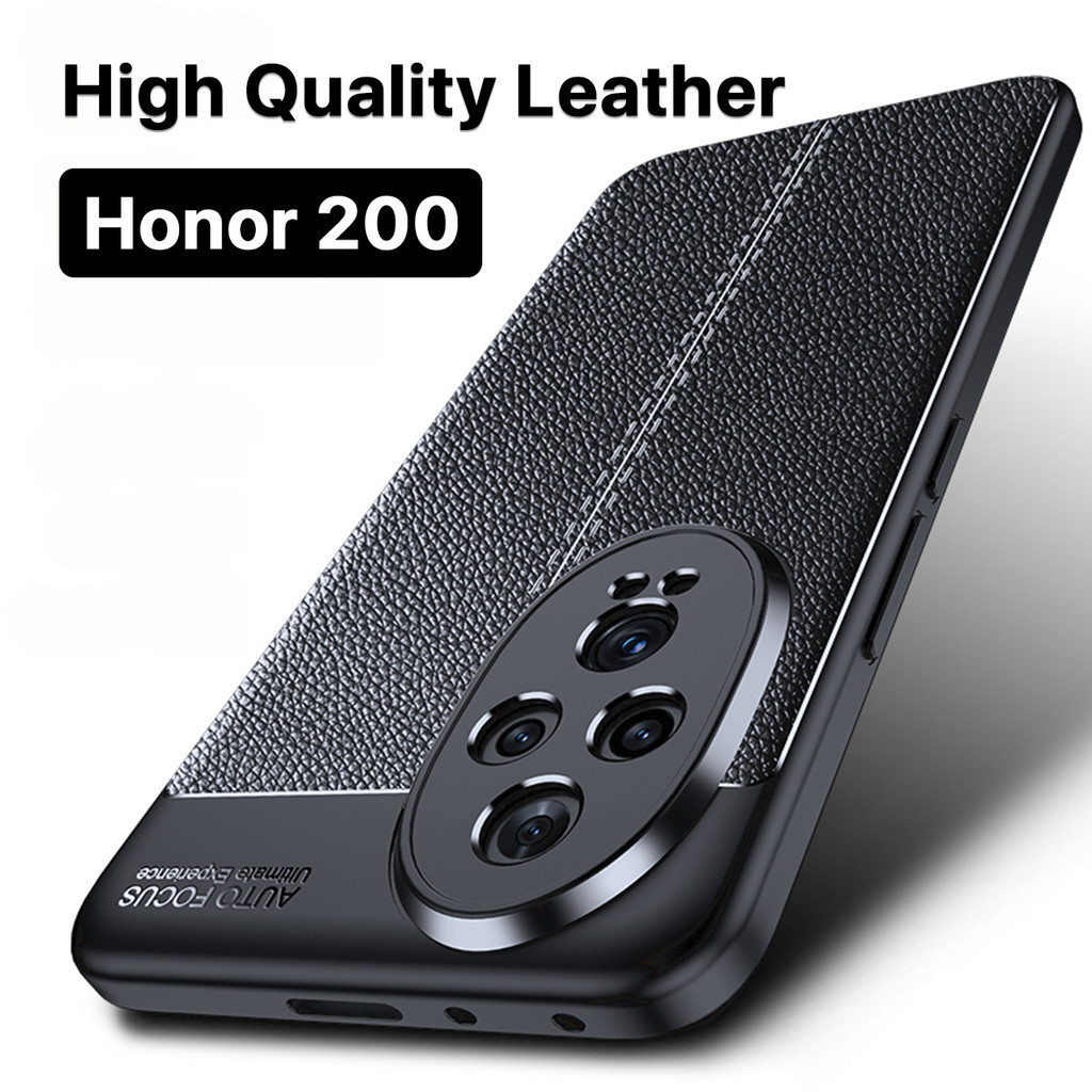 เคส Honor 200 Pro 90 Lite 70 50 หนังนุ่ม TPU กันกระแทกป้องกันกล้องเต็มรูปแบบเรียบ บาง กันกระแทก