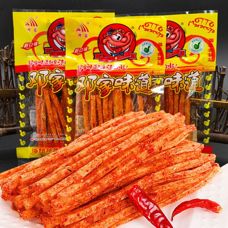 Dengjia Taste แถบเผ็ด แถบรสเผ็ด 5/30/60 หลอด 80s no#邓家味道辣条辣棒5/30/60 ถุงหลังจาก 80 วัยเด็กในวัยเด็ก ค