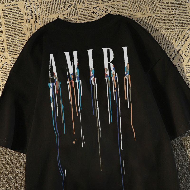 🔥 เสื้อยืด AMRสไตล์วินเทจแฟชั่น ผ้าคอตตอนแท้ ทรงสตรีทแบบอเมริกัน ใส่เท่ทุกลุค