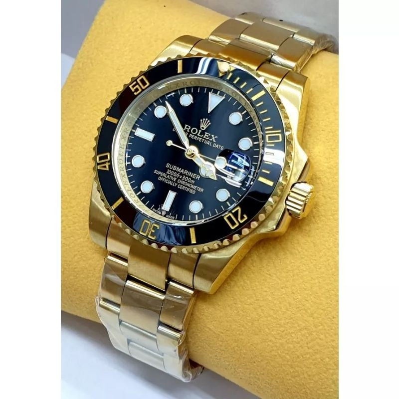 Rolex Submarine Mens Quartz Analog Watch 40mm เส้นผ่านศูนย์กลาง Night Glow นาฬิกาสแตนเลส