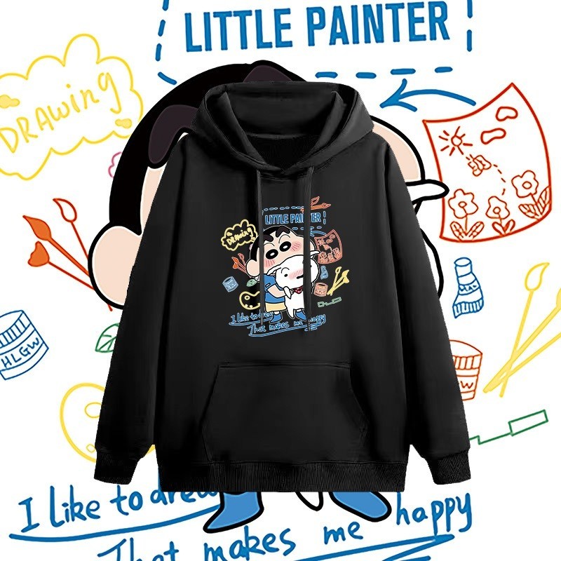 เสื้อฮู้ดแขนยาวลายชินจัง 2 สี ไซส์ M-3XL