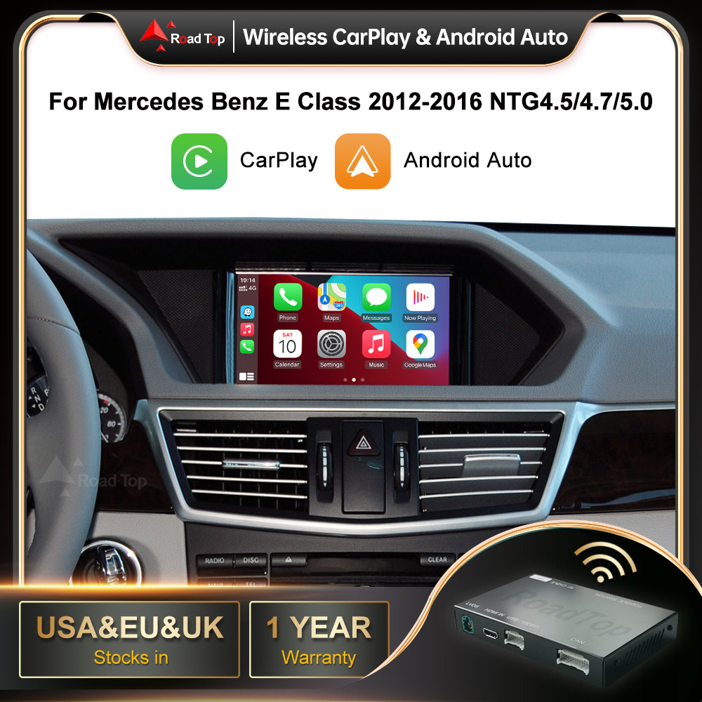 Wireless CarPlay for Mercedes Benz E-Class W212 E Coupe C207 2012-2016 with Android Auto Mirror Link