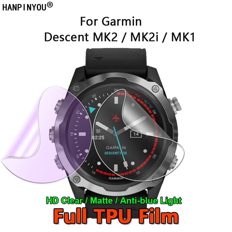 สําหรับ Garmin Descent MK2 MK2i MK1 Swim2 ดําน้ํากีฬาสมาร์ท GPS นาฬิกา HD Clear/Matte ป้องกันลายนิ้วมือ/ป้องกันแสงสีฟ้าสีม่วง TPU Repairable Hydrogel ฟิล์มป้องกันหน้าจอ