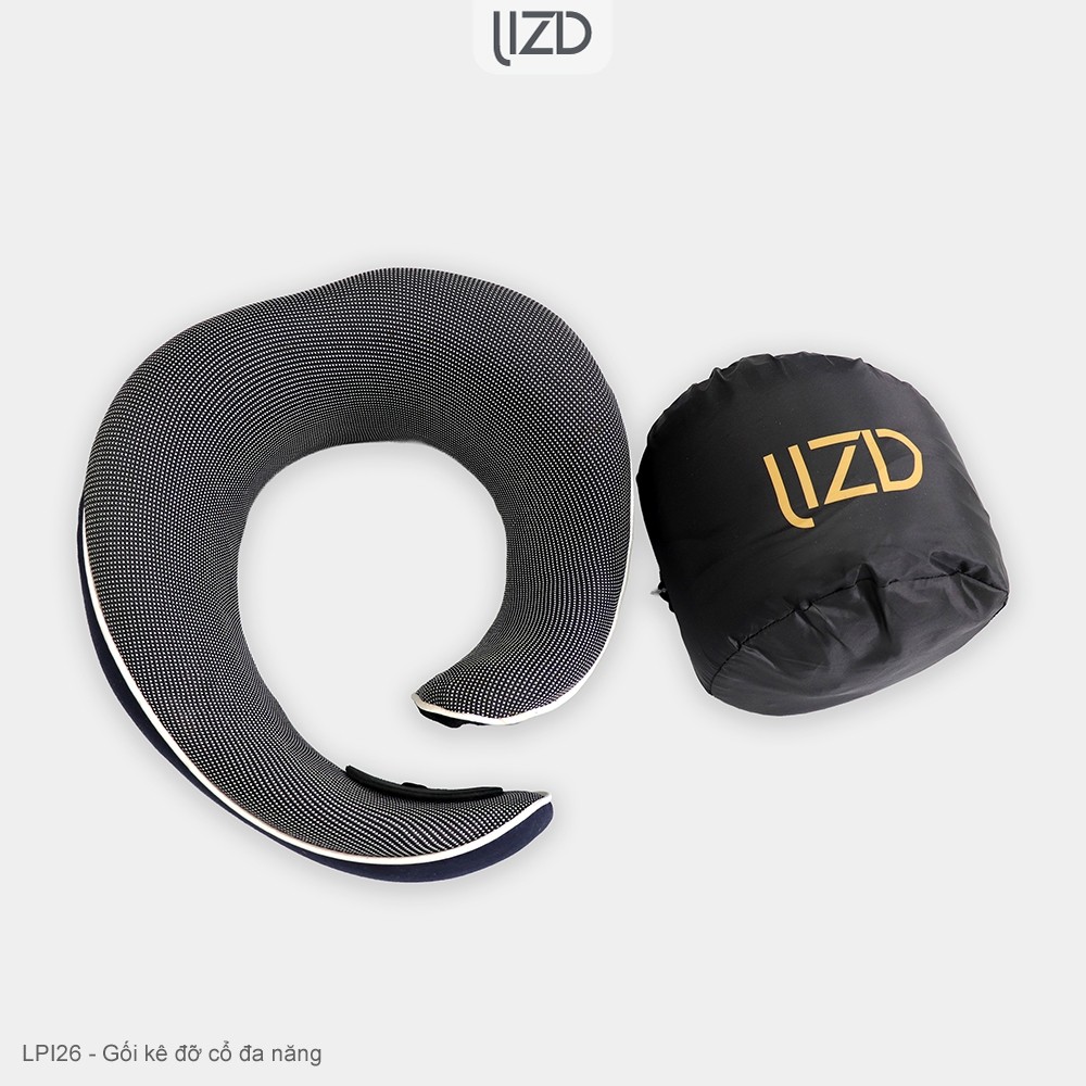 หมอนรองคออเนกประสงค์ เมมโมรี่โฟมคุณภาพสูง กอดคอตามหลักสรีรศาสตร์ - 28x14x28cm - LPI26 - LIZD NaMat