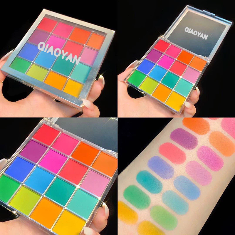 ผงออมเบรย์ สีทำเล็บ 16 สี โทนสดใส แคนดี้ พาเลทไล่สีเล็บ ผงทำออมเบรย์เล็บ