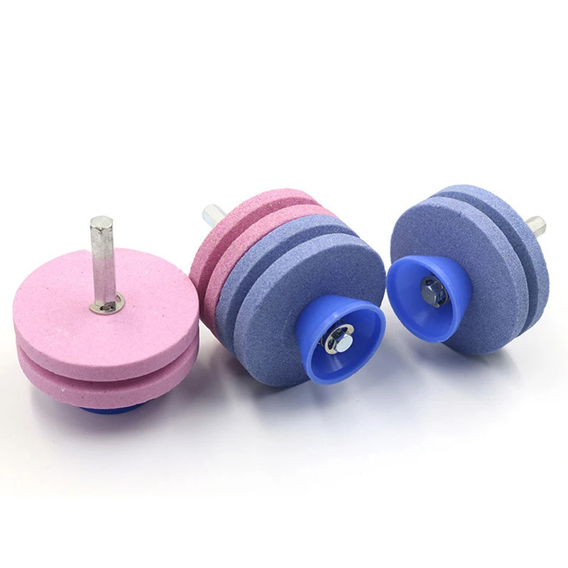 Double-Layer Lawn Mower Blade Sharpener Wear Resiatant Mower Blade Grindstone Lawnmower Knife Sharpe