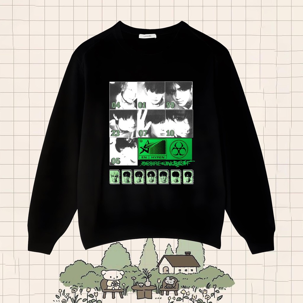 เสื้อสเวตเตอร์ Enhypen Desire Unleash Retro สำหรับผู้หญิง, เสื้อสเวตเตอร์ Enhypen Mine, เสื้อสเวตเตอ