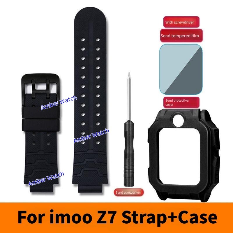 สายสีดําสําหรับเคส imoo Z7 สายนาฬิกา imoo Z1 สาย imoo Z7 สายซิลิโคน สำหรับ imoo Z7 สายแท้ imoo Z7 กร