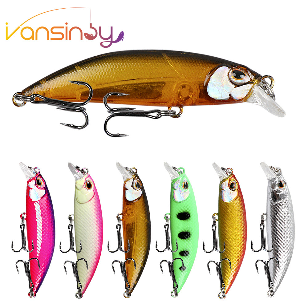 เหยื่อตกปลา 7 ซม. 8g Sinking Minnow Ghost กุ้งตะขอเสียงแหลมสำหรับ Trevally Tarwhine Sea Bream