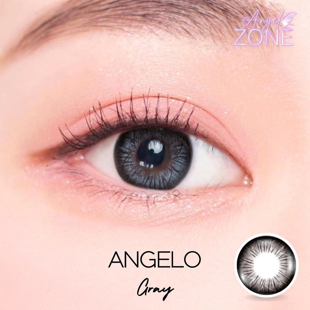 14.5 Angel Zone คอนแทคเลนส์ รุ่น Angelo Gray (รองรับสายตาปกติและค่าสายตาสั้น -0.50 ถึง -10.00)