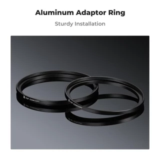 K&F Step Up Ring แหวนแปลงหน้าเลนส์เพื่อใส่ฟิลเตอร์ขนาดใหญ่ขึ้น Adapter Ring 2ชิ้น + ผ้าไมโครไฟเบอร์